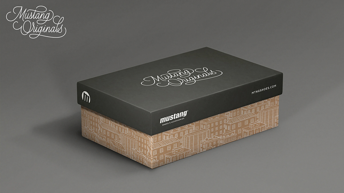 Mustang Originals campaña 2015 - Diseño de cajas para calzado Mustang - Estudio de diseño gráfico Valencia Pixelarte