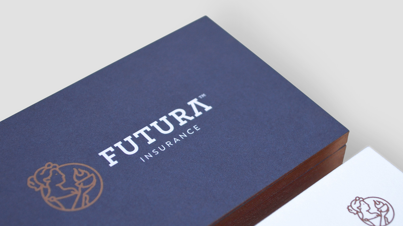 Diseño de identidad corporativa para compañía de seguros - Diseño gráfico papelería corporativa Futura insurance - Estudio de diseño Valencia Pixelarte