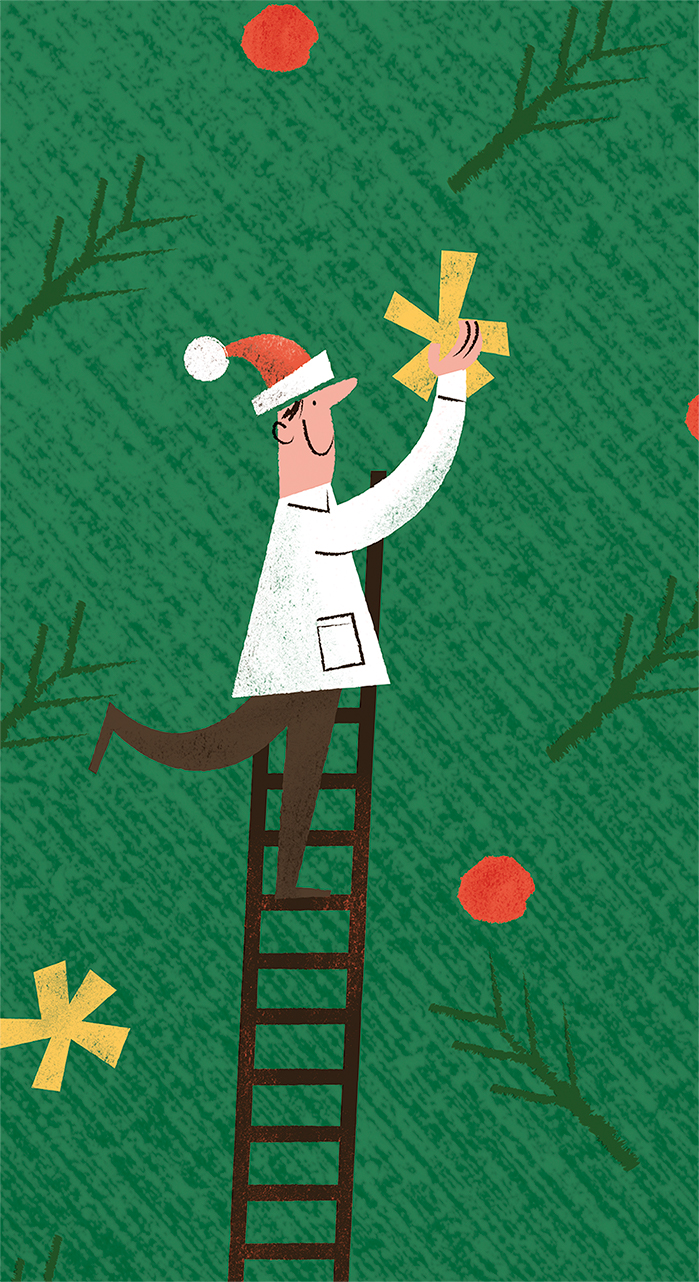 Ayuntamiento de Valencia felicitación Navidad 2016 - Diseño de ilustración - Estudio de diseño en Valencia Pixelarte