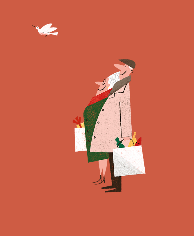 Ayuntamiento de Valencia felicitación Navidad 2016 - Diseño de ilustración - Estudio de diseño en Valencia Pixelarte