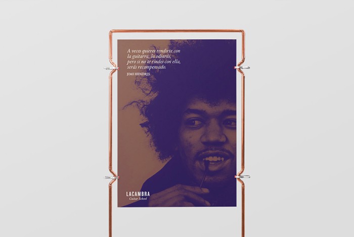 Identidad corporativa para escuela de música Lacambra - Diseño de cartel - Estudio de diseño en Valencia Pixelarte