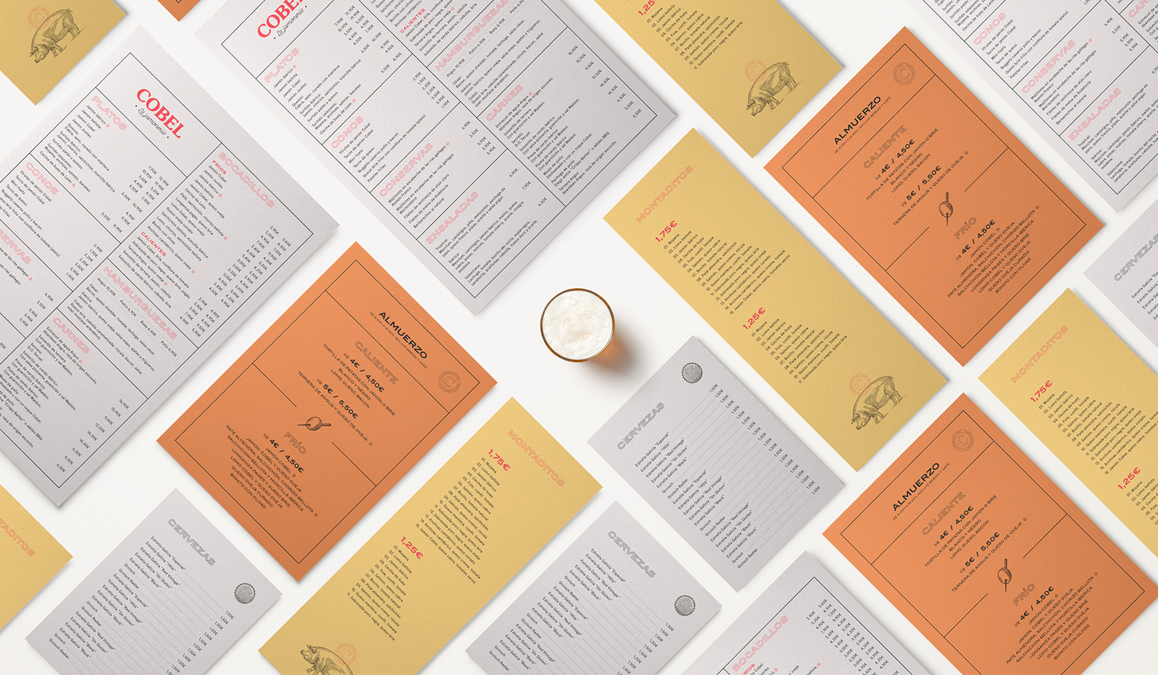 Identidad corporativa para jamonería Cobel - Imagen corporativa restaurante carnicería Cobel - Estudio de diseño Valencia Pixelarte