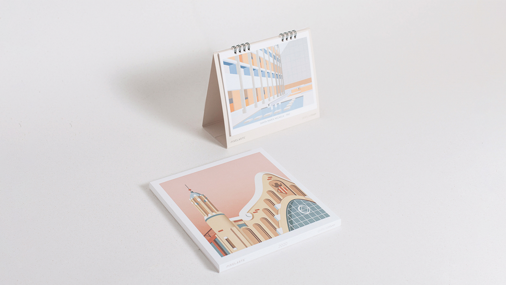 Diseño de calendario 2020 Pixelarte - Estudio de diseño gráfico en Valencia - Diseño editorial - Diseño de ilustración Valencia - Calendario ilustrado 2020