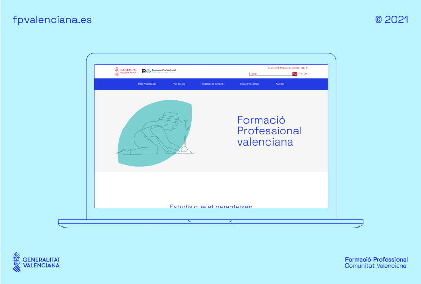 Pixelarte estudio de diseño gráfico - Diseño de web para Formación Profesional de Generalitat Valenciana