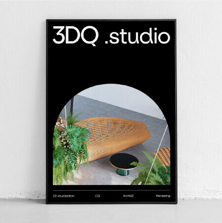 Pixelarte estudio de diseño - Identidad corporativa y cartel para 3DQ