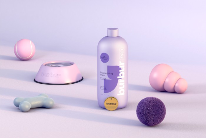 Pixelarte estudio de diseño gráfico- diseño packaging champu para mascotas BurburPro