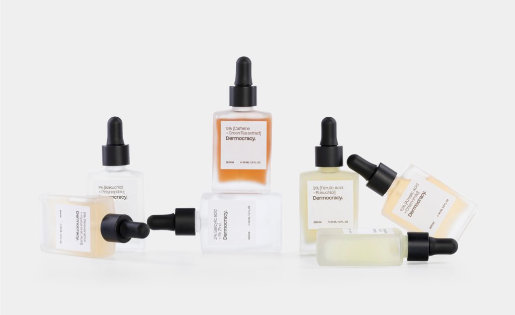 Pixelarte estudio de diseño - Dermocracy-diseño identidad corporativa y packaging marca de cosméticos