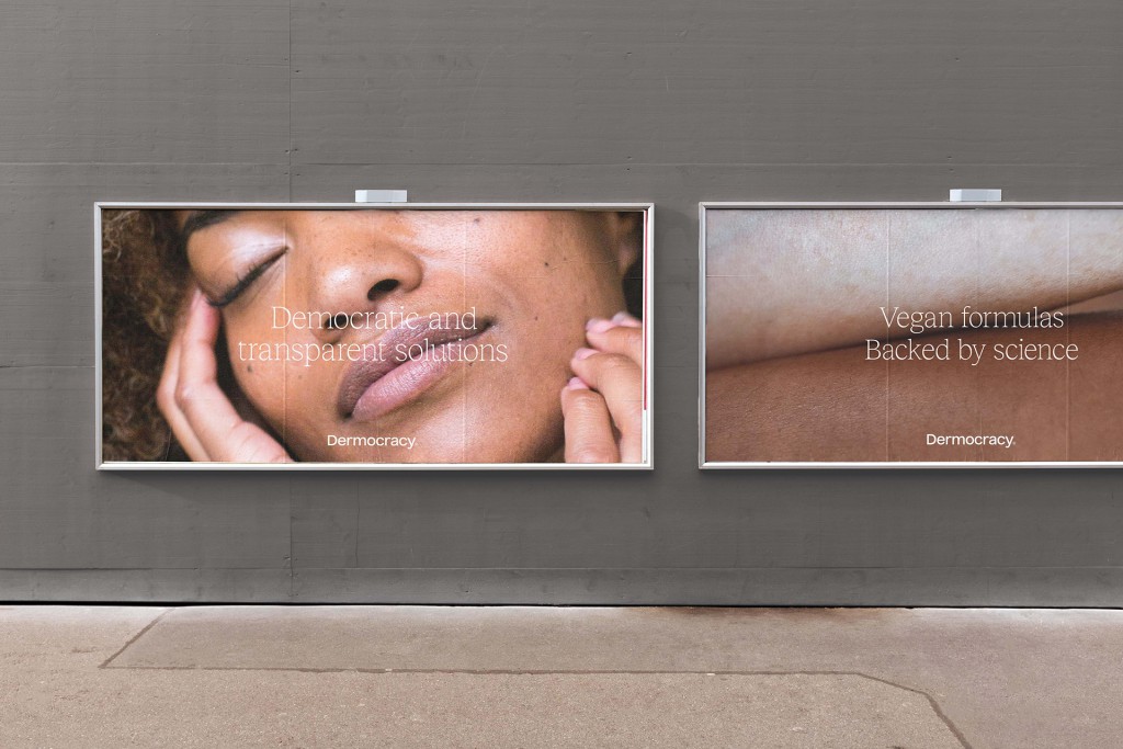 Pixelarte estudio de diseño - Dermocracy-diseño identidad corporativa y publicidad exterior marca de cosméticos