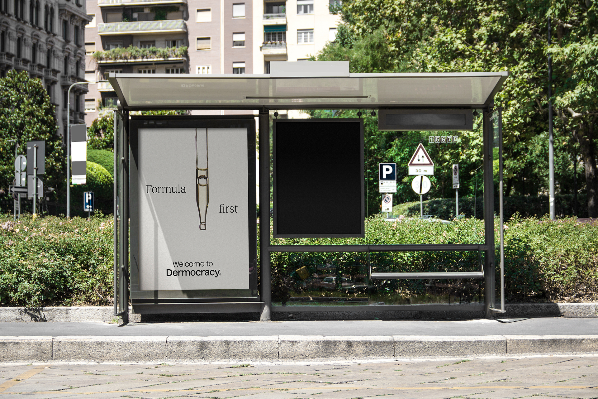 Pixelarte estudio de diseño -Diseño identidad corporativa y publicidad exterior para Dermocracy