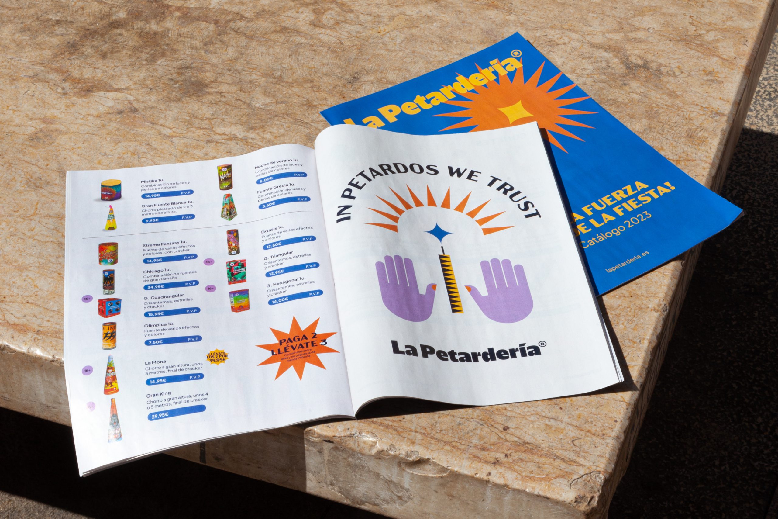 Pixelarte estudio de diseño gráfico - Identidad corporativa para La Petardería -Catálogo de productos