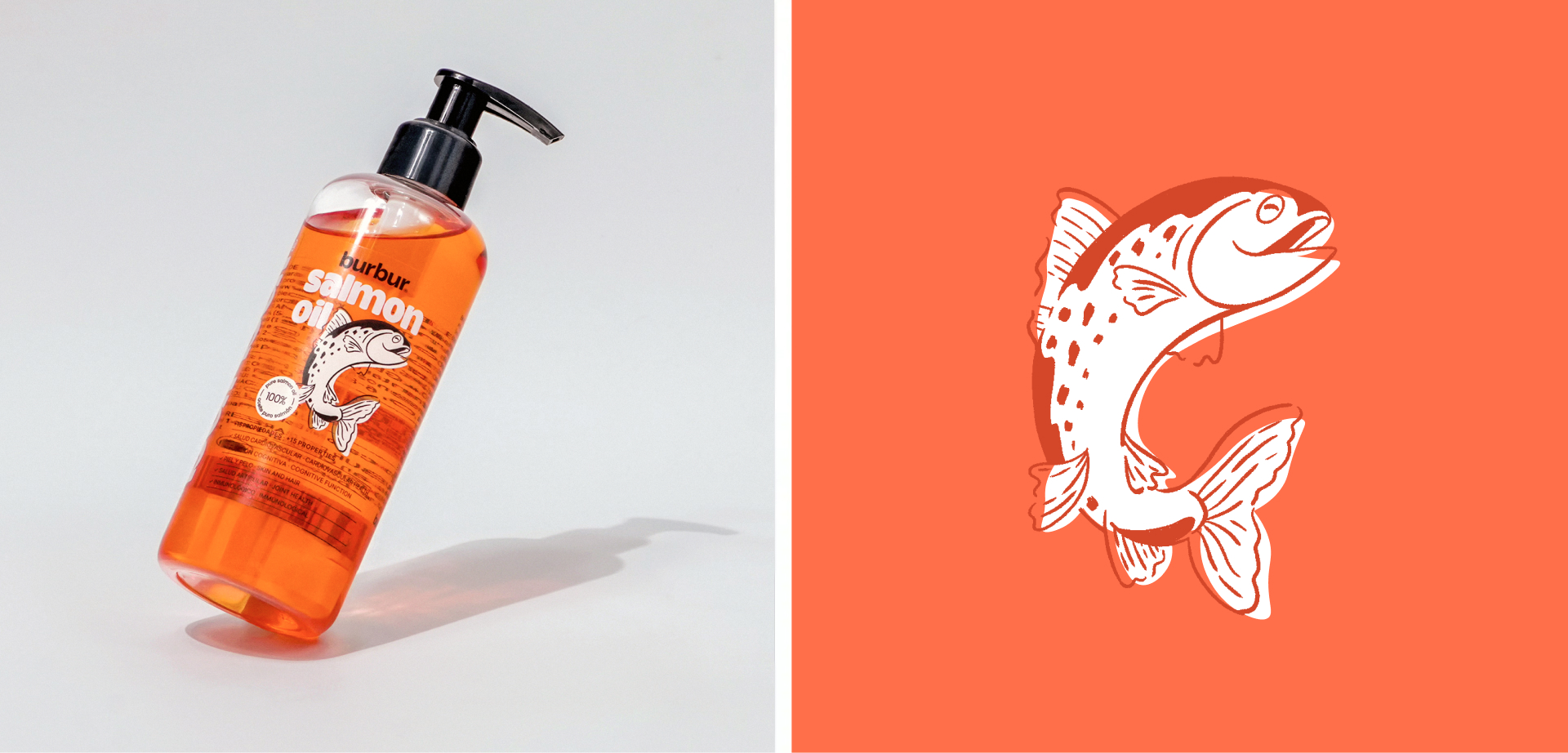 pixelarte estudio de diseno identidad corporativa Burbur packaging producto mascotas salmon oil