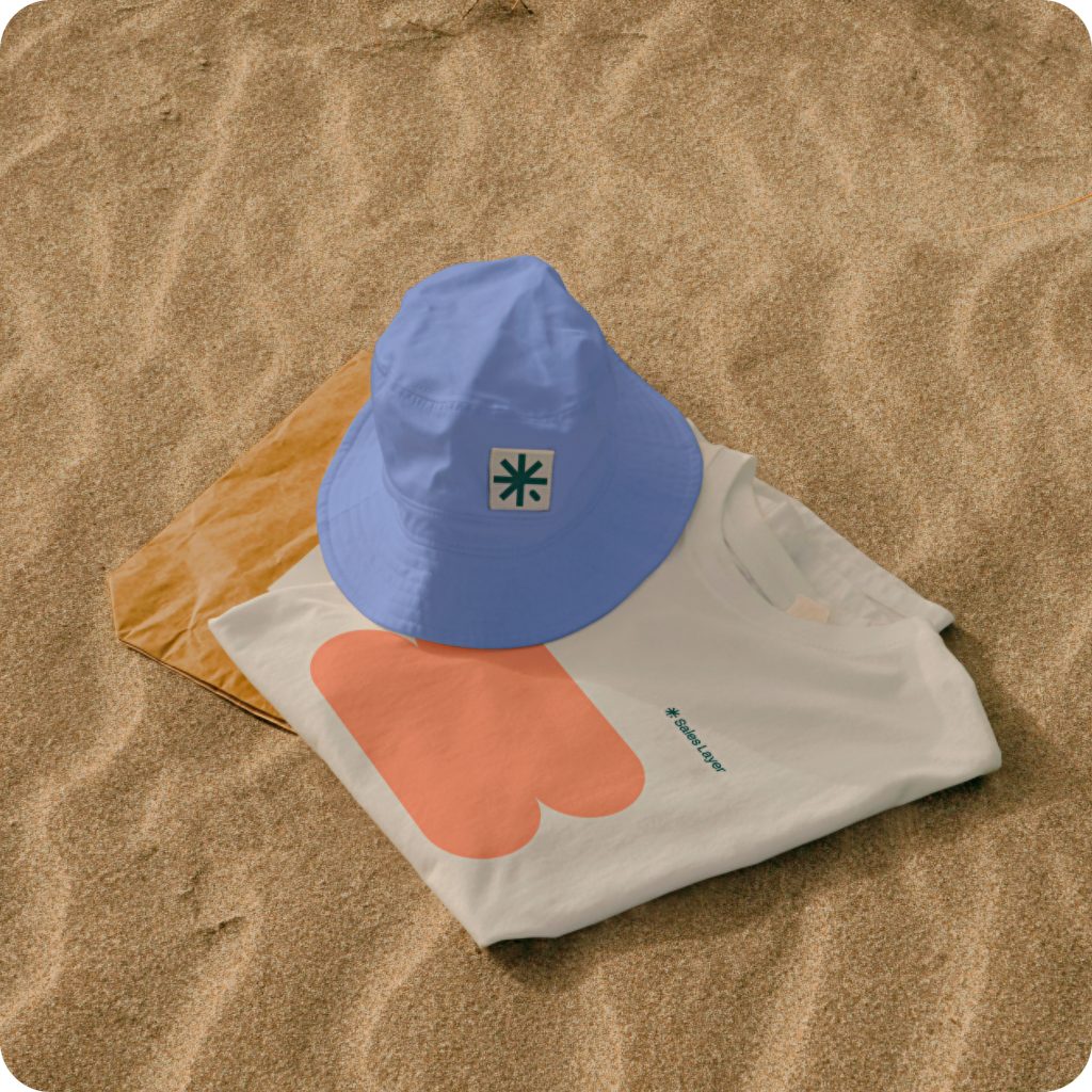 Pixelarte estudio de diseño - Identidad corporativa para Sales Layer - Merchandising personalizado