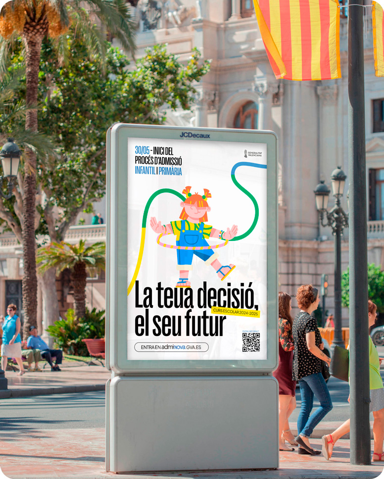 Pixelarte estudio de diseño gráfico - campaña de comunicación para la Consellería de Educación de la Generalitat Valenciana