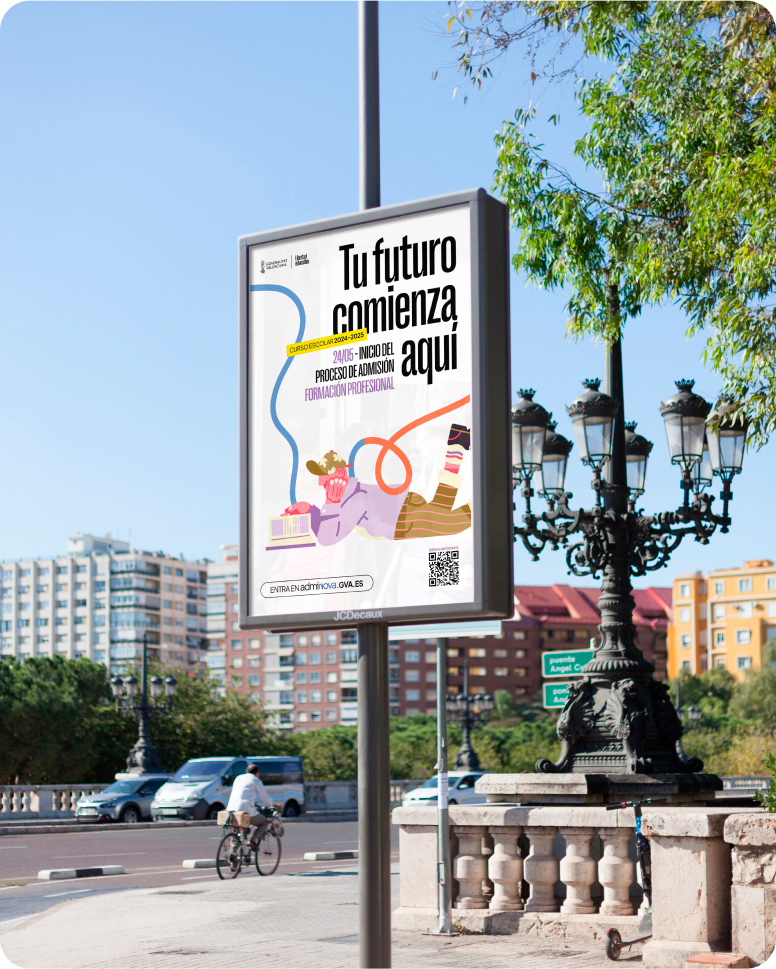 Pixelarte estudio de diseño gráfico - campaña de comunicación para la Consellería de Educación de la Generalitat Valenciana