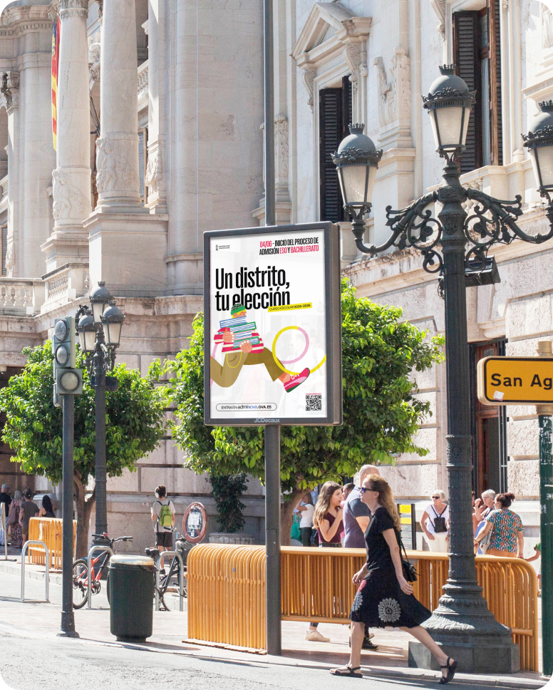 Pixelarte estudio de diseño gráfico - campaña de comunicación para la Consellería de Educación de la Generalitat Valenciana