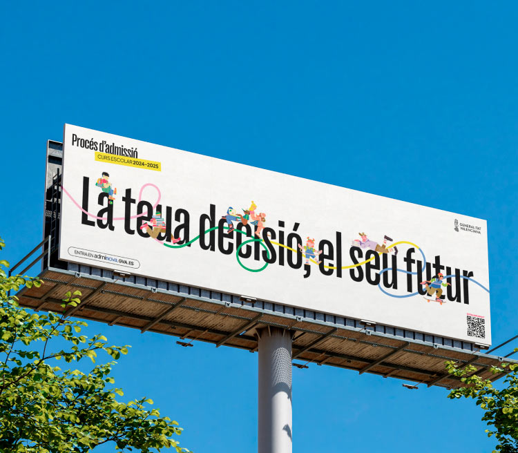 Pixelarte estudio de diseño gráfico - campaña de comunicación para la Consellería de Educación de la Generalitat Valenciana