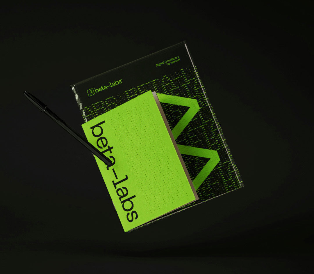 Pixelarte estudio de diseño - BetaLabs - identidad corporativa merchandising