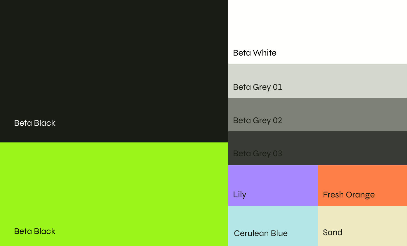 pixelarte estudio de diseño identidad corporativa BetaLabs paleta de colores