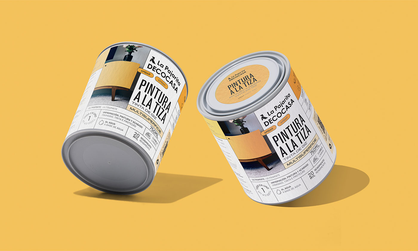 Pixelarte Estudio de Diseño Gráfico - Diseño Packaging Pinturas la Pajarita