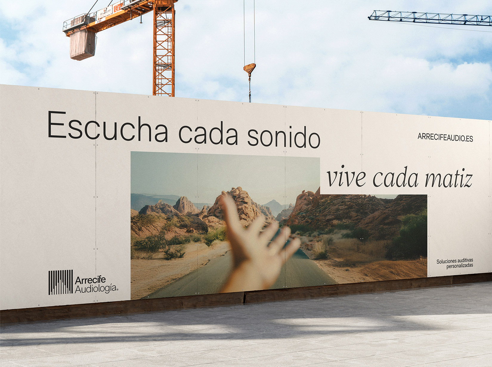 Pixelarte Estudio de Diseño Gráfico - Diseño Identidad Corporativa Arrecife Audiología Billboard Comunicación