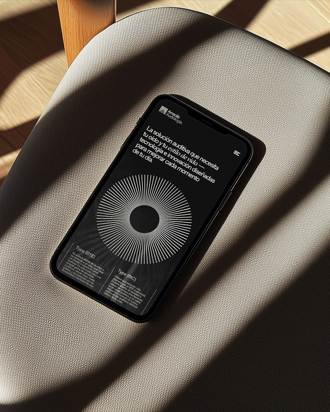 Pixelarte Estudio de Diseño Gráfico - Diseño Identidad Corporativa Arrecife Audiología Mobile Web