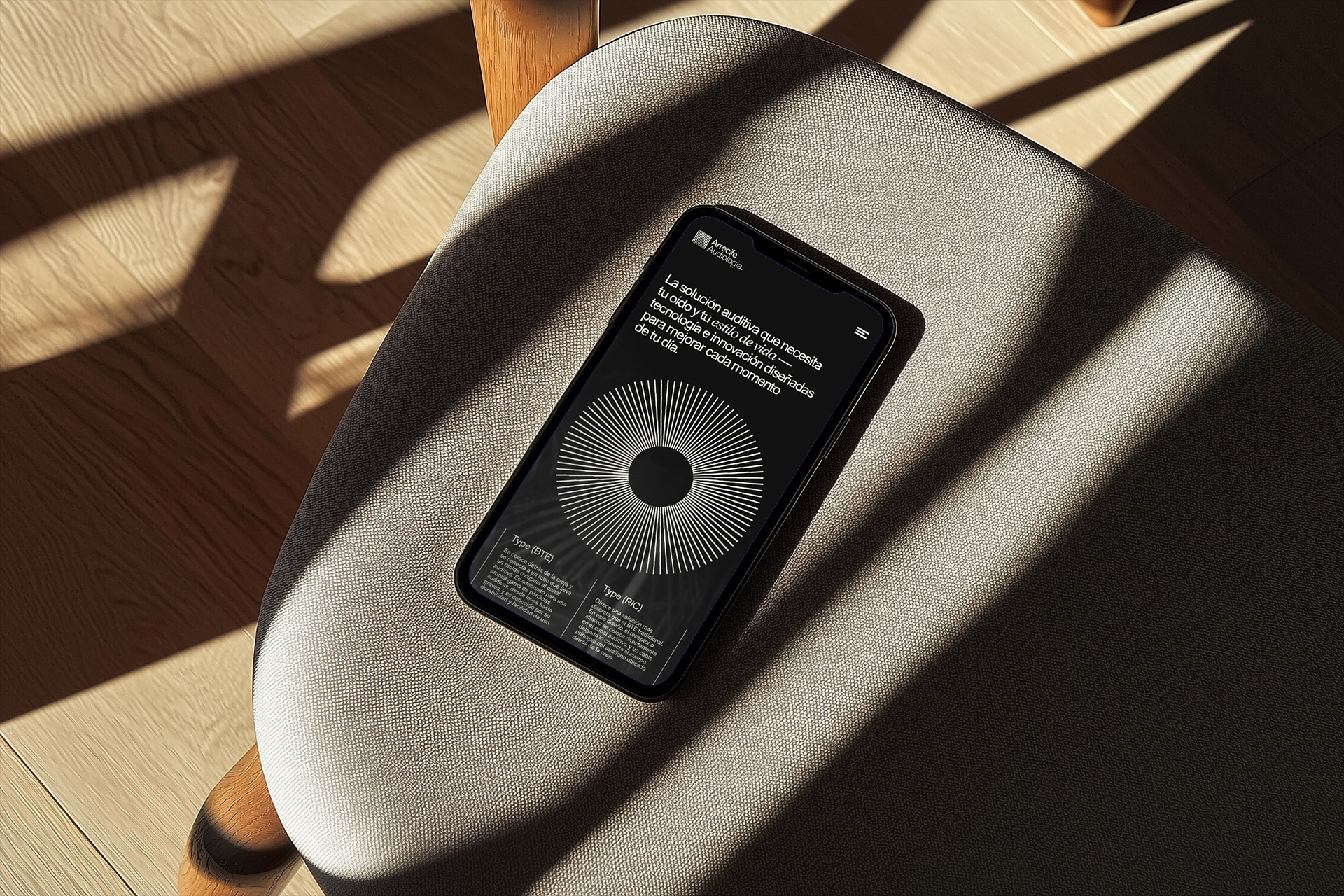 Pixelarte Estudio de Diseño Gráfico - Diseño Identidad Corporativa Arrecife Audiología Mobile Web